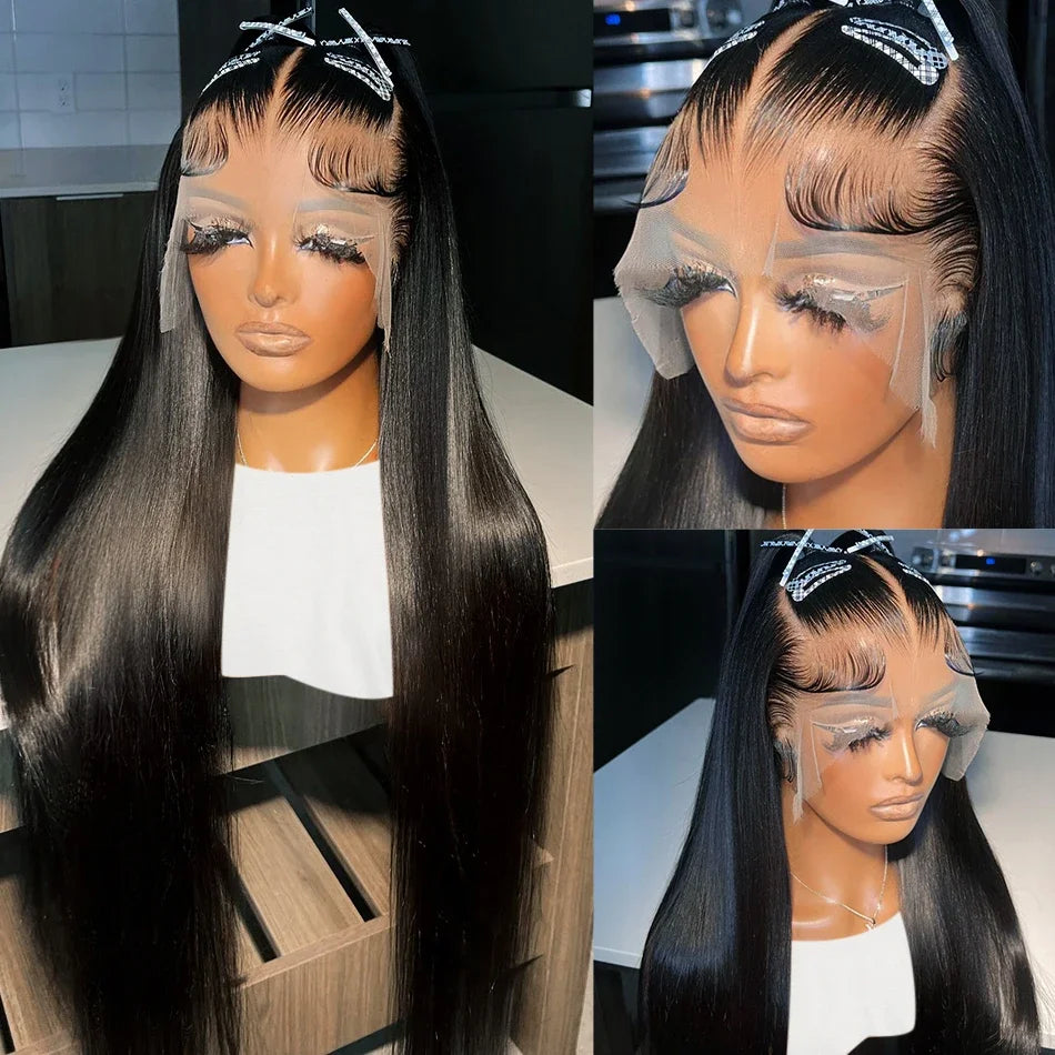 30 40 Inch 13x4 13x6 Straight Lace Frontal Wigs 360 Front Human Hair 4x4 5X5 Closure Wig Pre Plucked For Women 250 Density