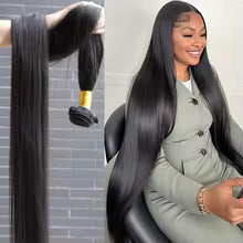 12A Double Drawn Straight Human Hair Bundle 100% Raw Human Hair 20 22 24Inch Unprocessed Virgin Human Hair Extension Top Quality
