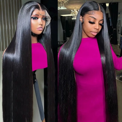 30 40 Inch 13x4 13x6 Straight Lace Frontal Wigs 360 Front Human Hair 4x4 5X5 Closure Wig Pre Plucked For Women 250 Density