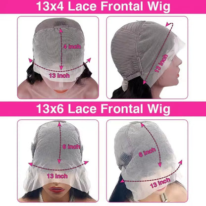 Body Wave HD Lace Front Wigs Human Hair 200 Density FB 30 13x6 HD Transparent Lace Frontal Brazilian Wigs for Women 52 Inch