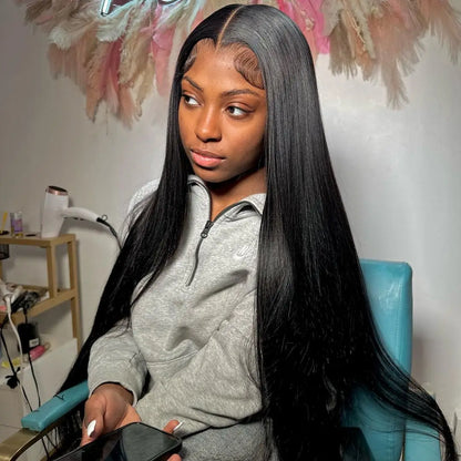 30 40 Inch 13x4 13x6 Straight Lace Frontal Wigs 360 Front Human Hair 4x4 5X5 Closure Wig Pre Plucked For Women 250 Density